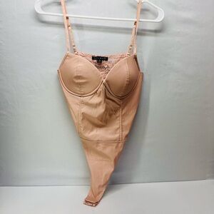 Haute Monde Satin Corset - bodysuit Blush